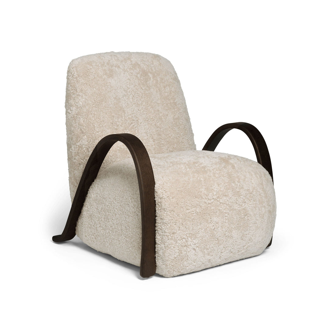 Buur Lounge Chair Chairs Ferm Living Sheepskin / Moonlight