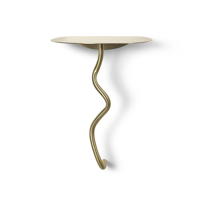 Curvature Wall Table Bookcases & Standing Shelves Ferm Living Brass