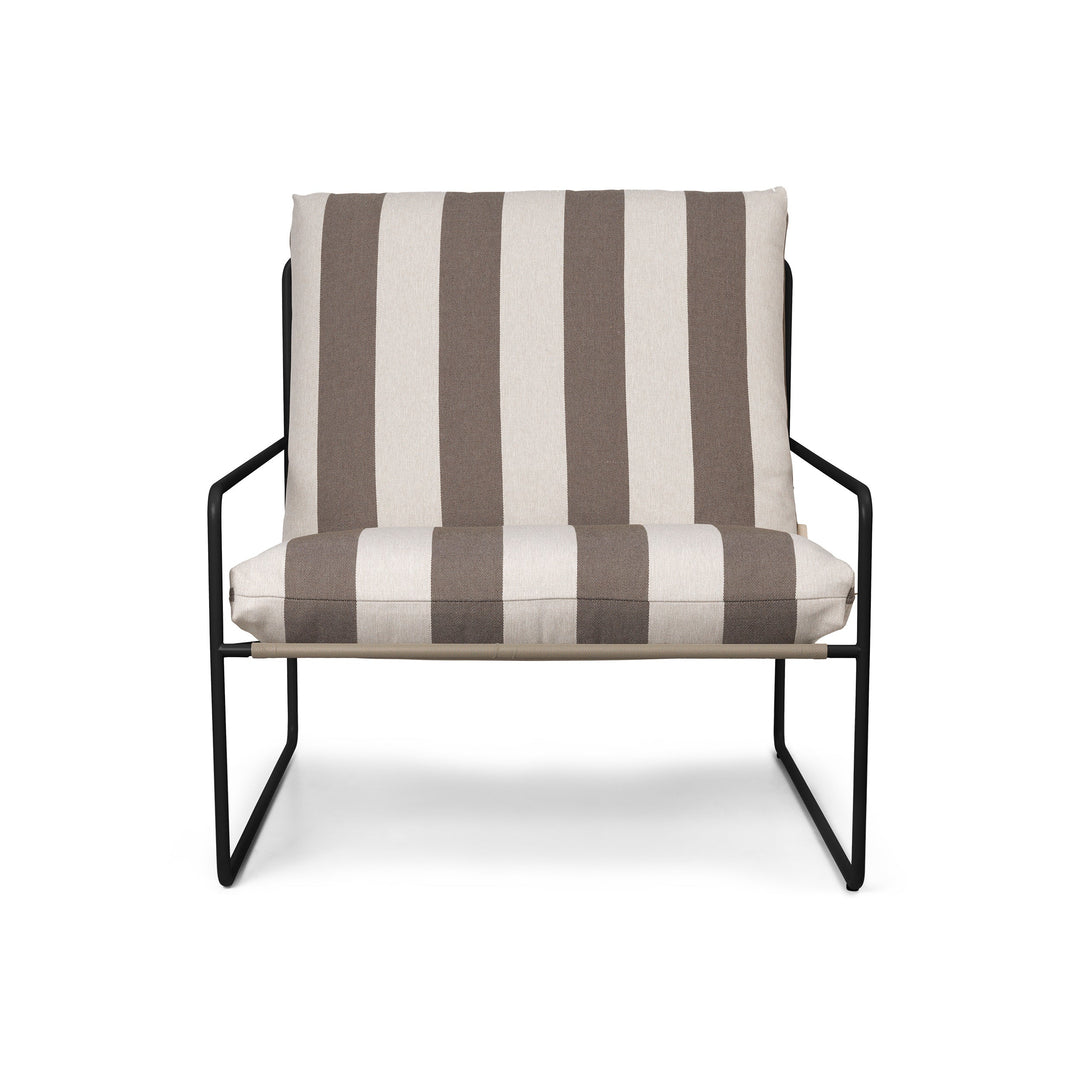 Desert Outdoor Cushioned Lounge Chair Outdoor Chairs Ferm Living Chocolate Stripe