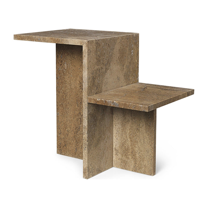 Distinct Side Table Accent Tables Ferm Living Dark Brown Travertine