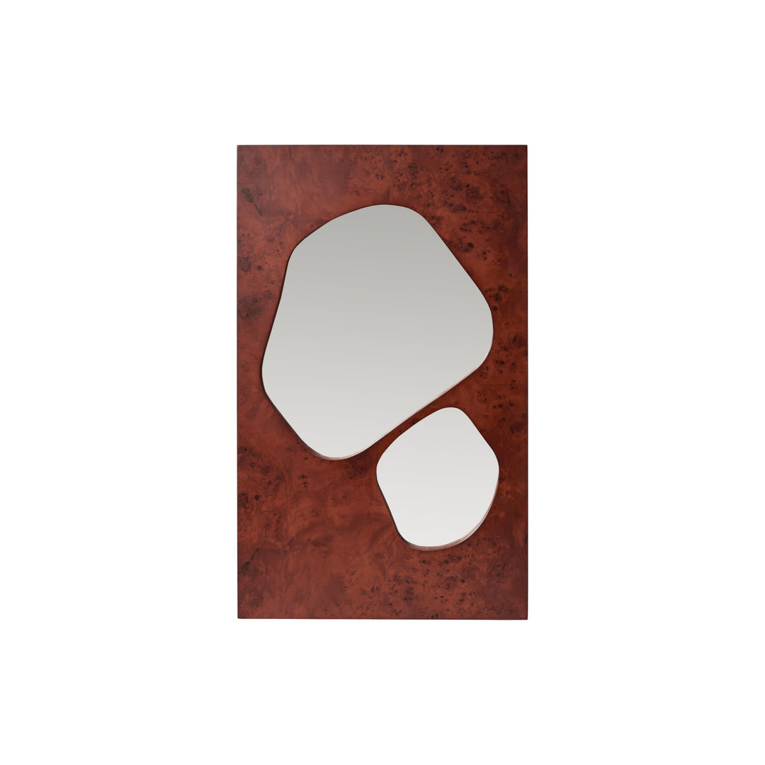 Folia Medium Mirror Mirrors Ferm Living Dark Stained Burl