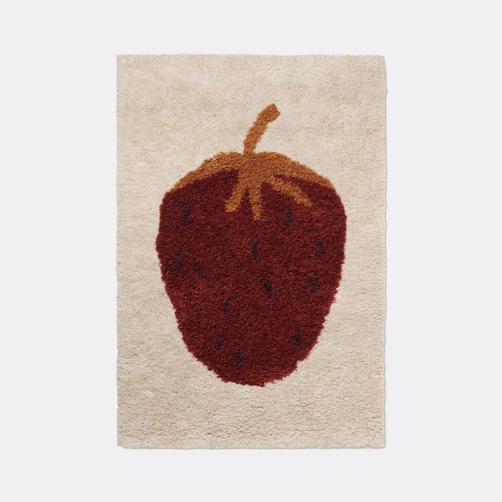 Fruiticana Tufted Strawberry Rug Rugs Ferm Living Small: 2 ft 7.5 in x 3 ft 11 in