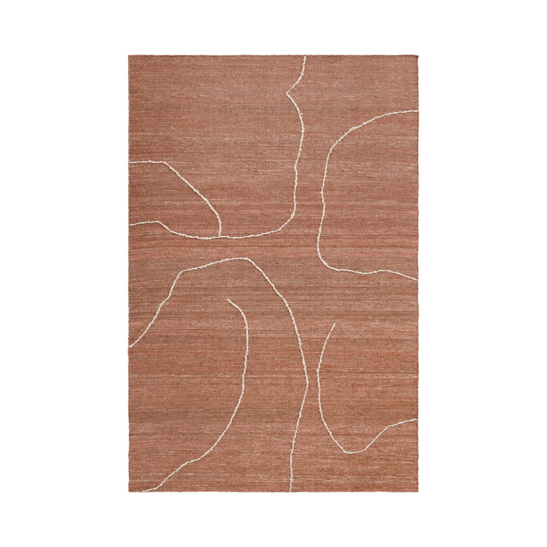 Gesso Jute Rug Rugs Ferm Living Terracotta / Off-white Medium: 5 ft 7 in x 7 ft 11 in