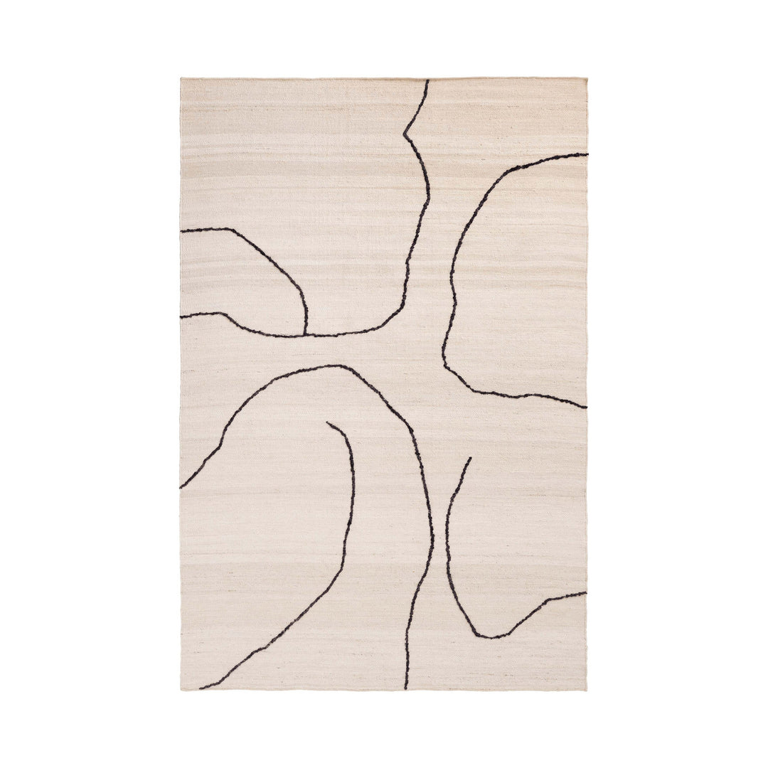 Gesso Jute Rug Rugs Ferm Living Off-white / Dark Fig Medium: 5 ft 7 in x 7 ft 11 in