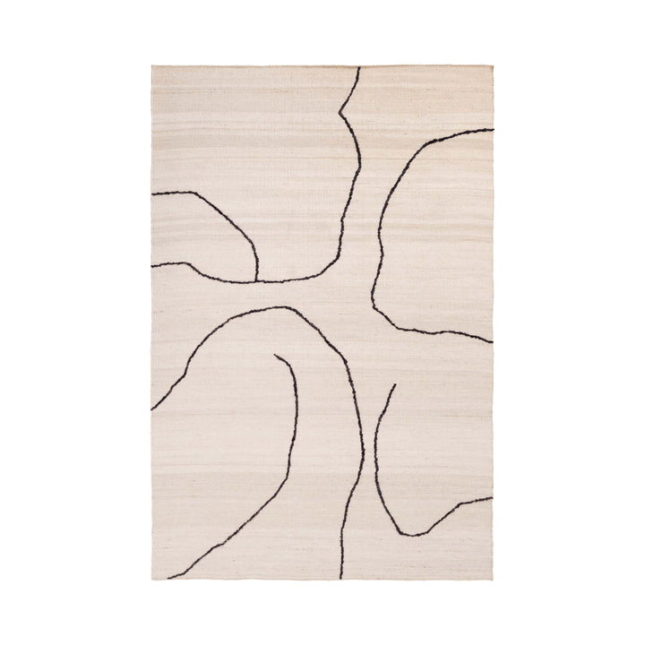 Gesso Jute Rug Rugs Ferm Living Off-white / Dark Fig Medium: 5 ft 7 in x 7 ft 11 in