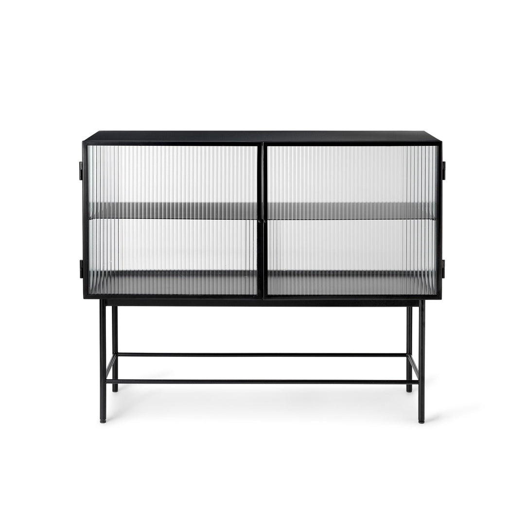 Haze Sideboard Sideboards Ferm Living Reeded Glass - Black