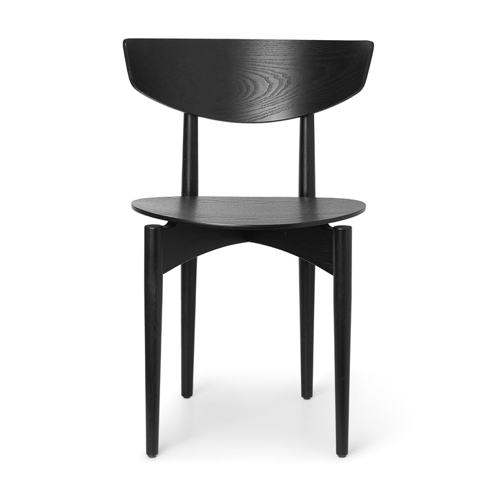 Herman Dining Chair with Wood Base Chairs Ferm Living Black