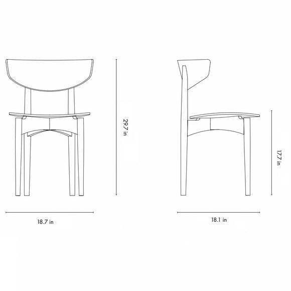 Herman Dining Chair with Wood Base Chairs Ferm Living