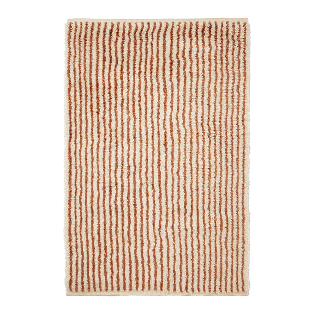 Kami Knotted Rug Rugs Ferm Living Off-White / Red Brown Large: 3 ft 11 in x 5 ft 11 in