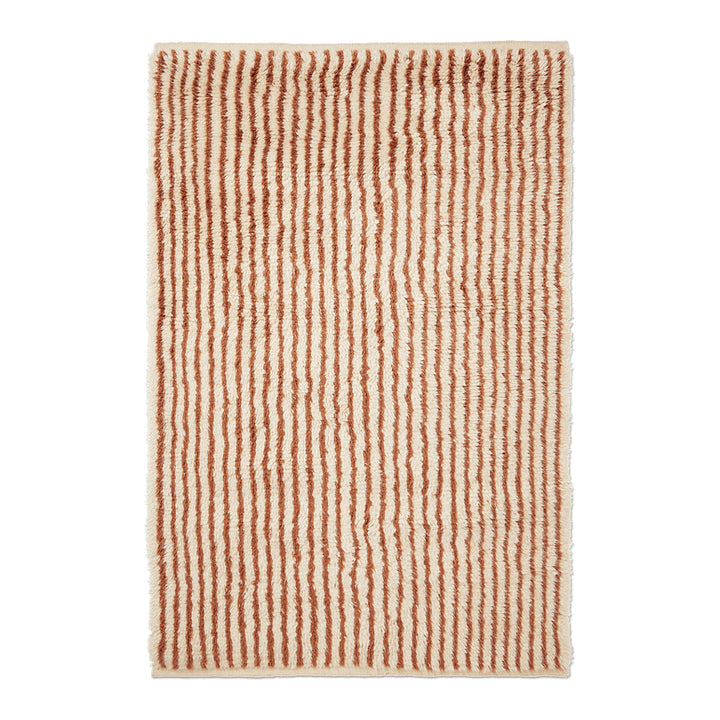 Kami Knotted Rug Rugs Ferm Living Off-White / Red Brown Large: 3 ft 11 in x 5 ft 11 in