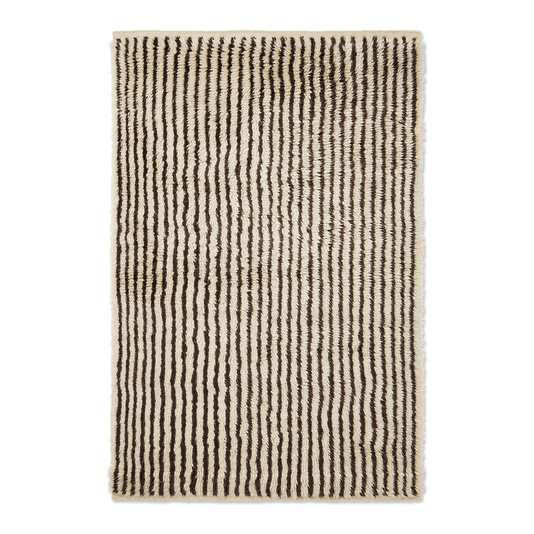Kami Knotted Rug Rugs Ferm Living Off-White / Coffee Large: 3 ft 11 in x 5 ft 11 in