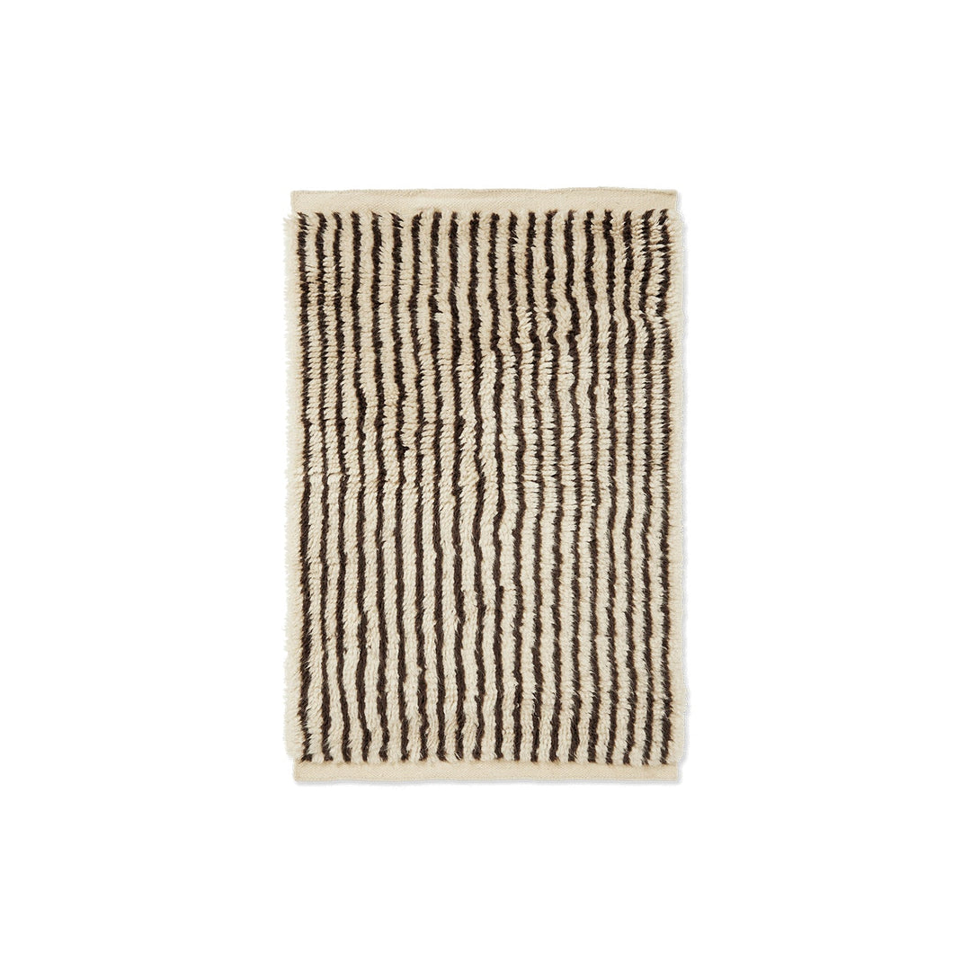 Kami Knotted Rug Rugs Ferm Living Off-White / Coffee Small: 2 ft 8 in x 3 ft 11 in