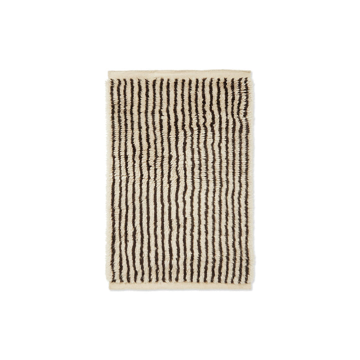 Kami Knotted Rug Rugs Ferm Living Off-White / Coffee Small: 2 ft 8 in x 3 ft 11 in