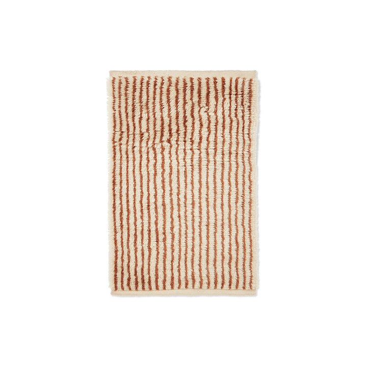 Kami Knotted Rug Rugs Ferm Living Off-White / Red Brown Small: 2 ft 8 in x 3 ft 11 in
