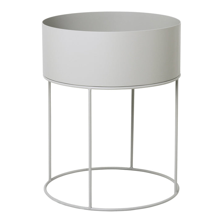 Round Plant Box Planters Ferm Living Light Grey