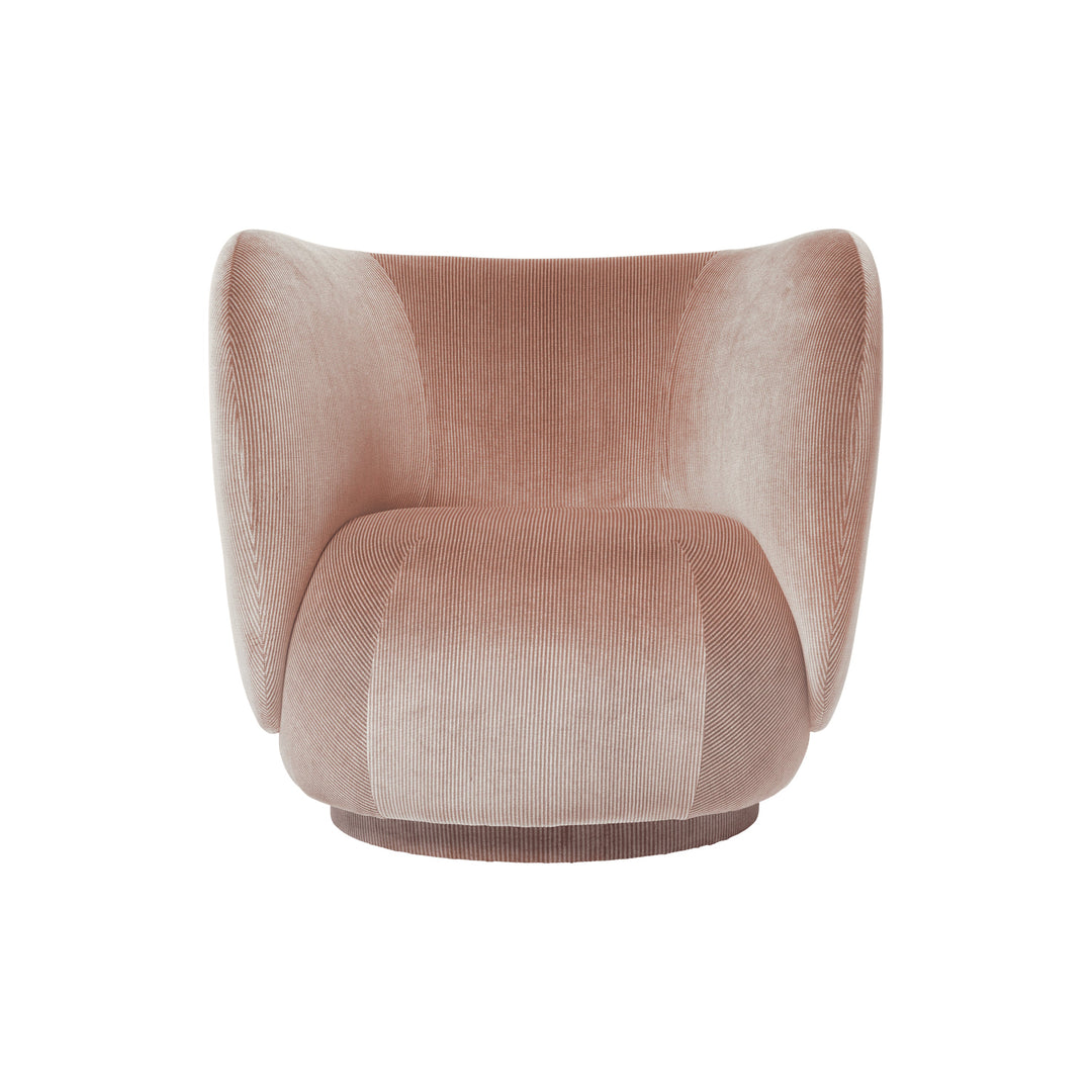 Rico Lounge Chair Chairs Ferm Living Devore Velvet Blush Chair Only Without Swivel