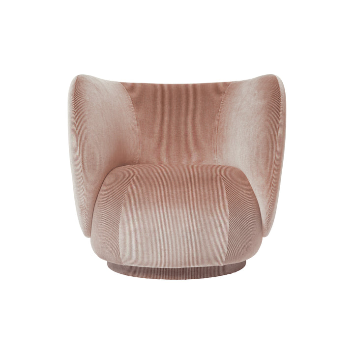 Rico Lounge Chair Chairs Ferm Living Devore Velvet Blush Chair Only Without Swivel