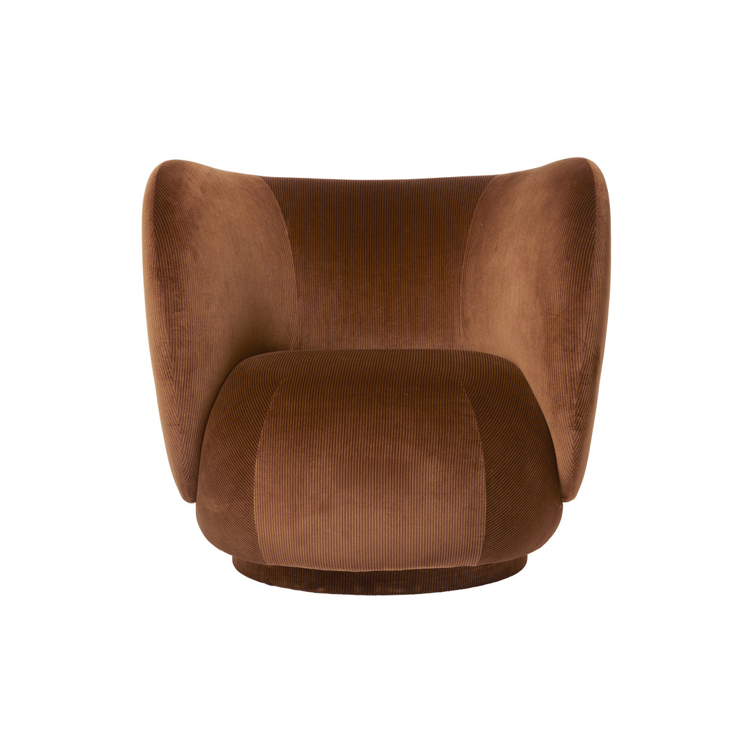 Rico Lounge Chair Chairs Ferm Living Devore Velvet Rust Chair Only Without Swivel