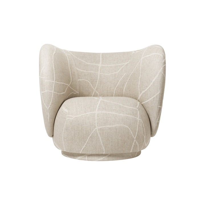 Rico Lounge Chair Chairs Ferm Living Utzon-Can Lis Sand Off-White Chair Only Without Swivel