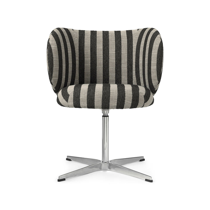 Rico Swivel Dining Chair Chairs Ferm Living Louisiana Sand / Black