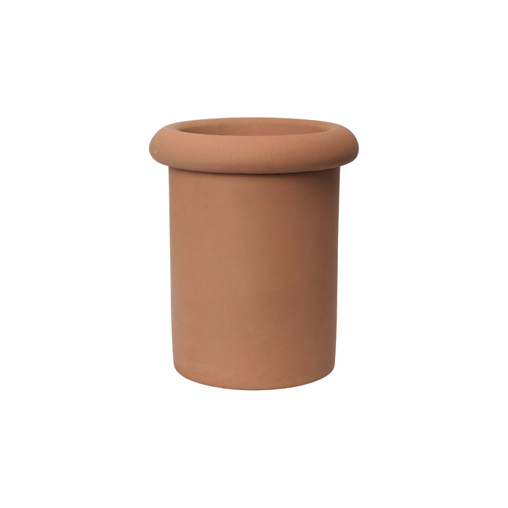 Rollo Outdoor Planter Planters Ferm Living Terracotta Small: 14.2 in height