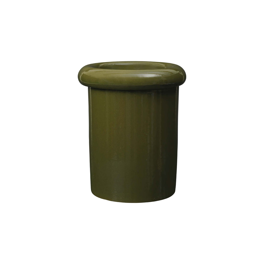 Rollo Outdoor Planter Planters Ferm Living Moss Green Small: 14.2 in height