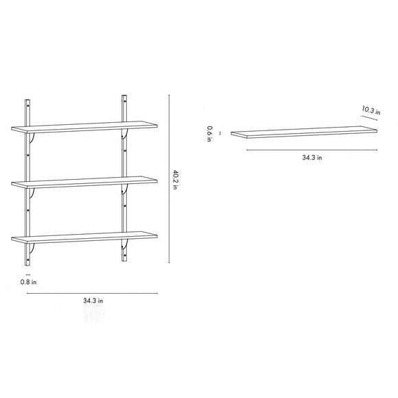 Sector Triple Shelf Bookcases & Standing Shelves Ferm Living