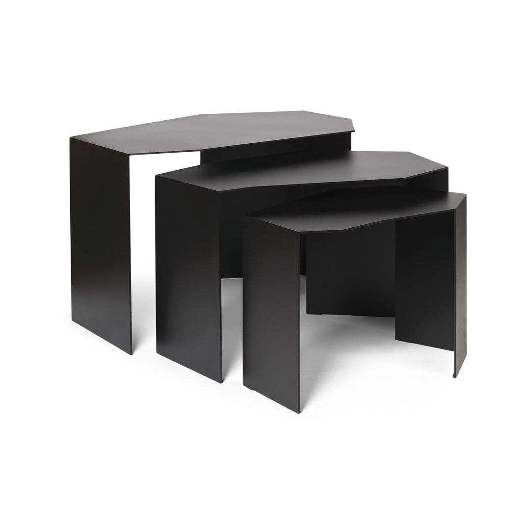 Shard Cluster Table (Set of 3) Accent Tables Ferm Living Black