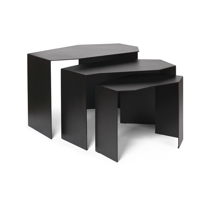 Shard Cluster Table (Set of 3) Accent Tables Ferm Living Black