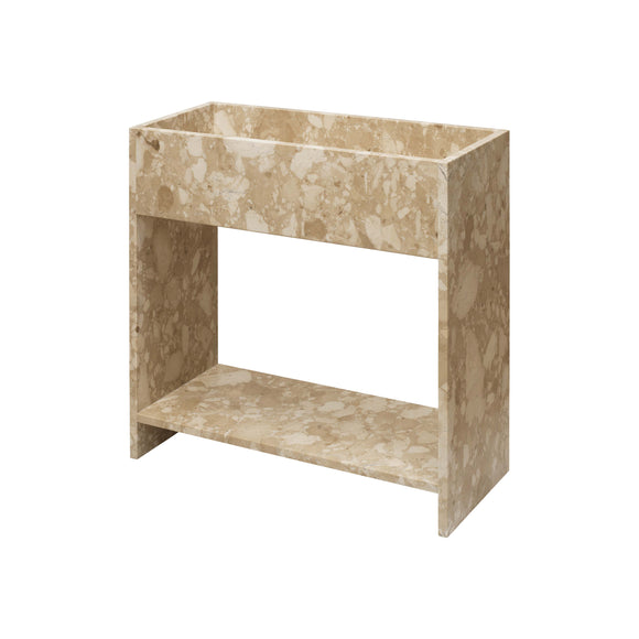 Stone Outdoor Plant Box with Shelf Planters Ferm Living