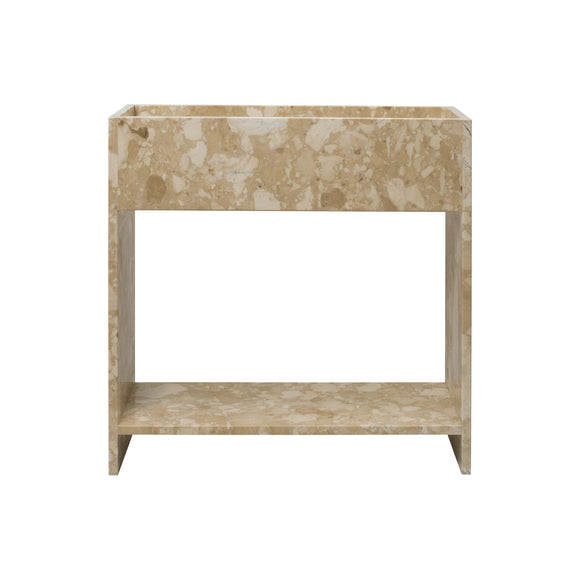 Stone Outdoor Plant Box with Shelf Planters Ferm Living