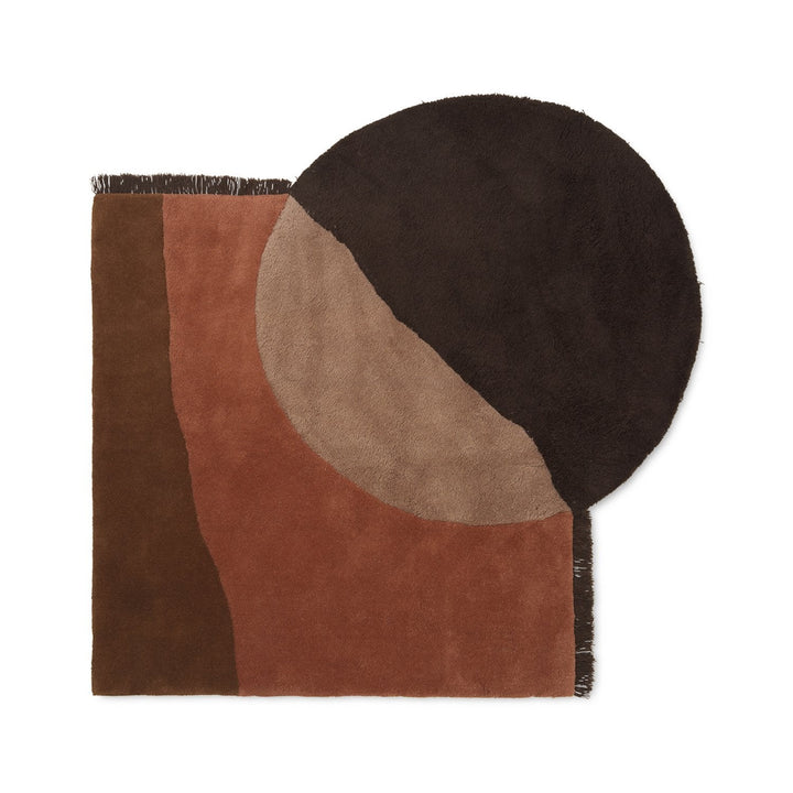 View Tufted Rug Rugs Ferm Living Red Brown