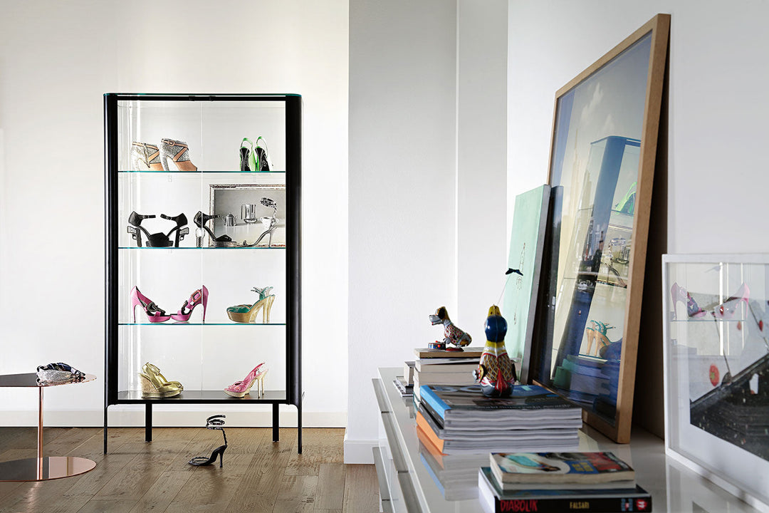 Aura Glass Curio Display Cabinets Fiam Italia