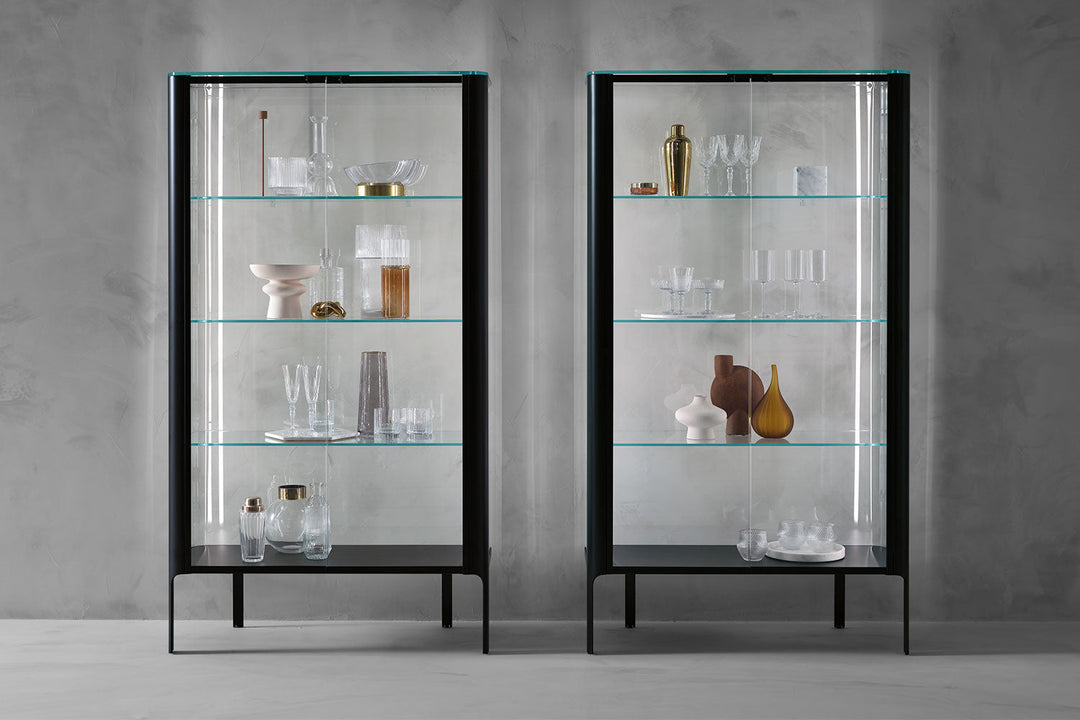 Aura Glass Curio Display Cabinets Fiam Italia