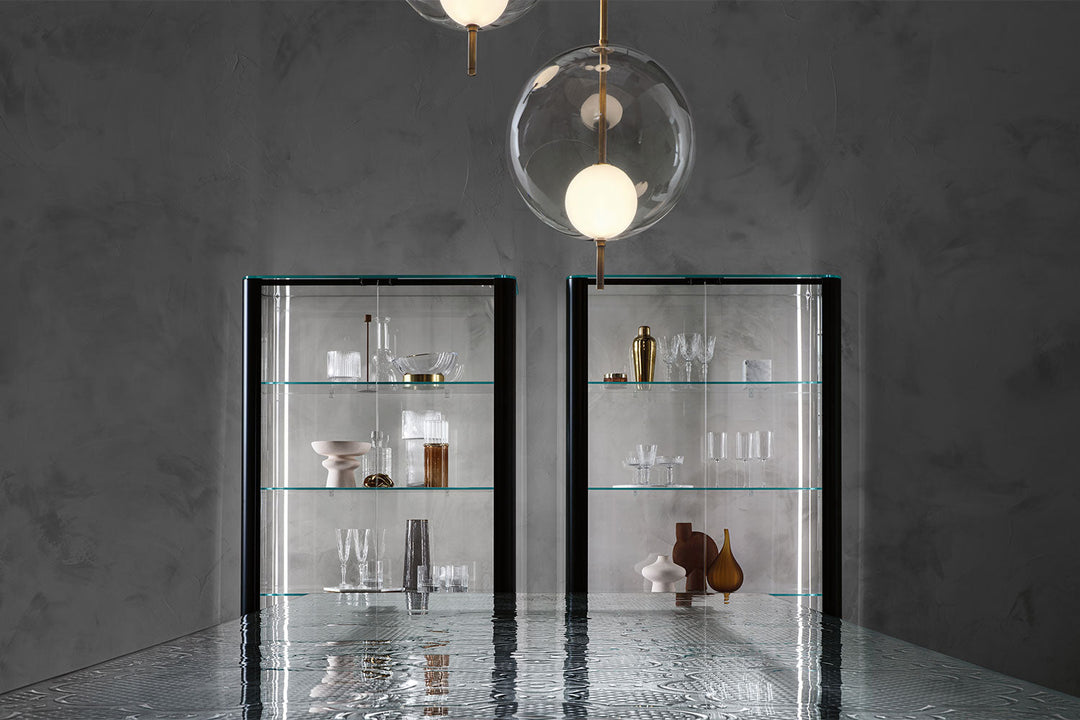 Aura Glass Curio Display Cabinets Fiam Italia