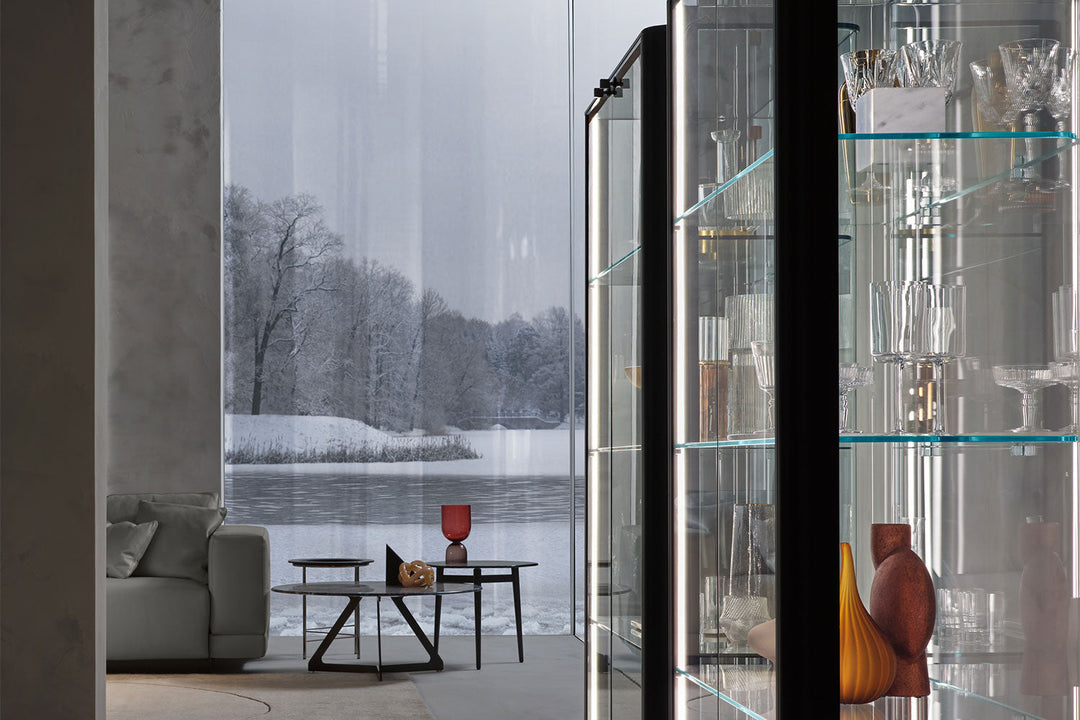 Aura Glass Curio Display Cabinets Fiam Italia