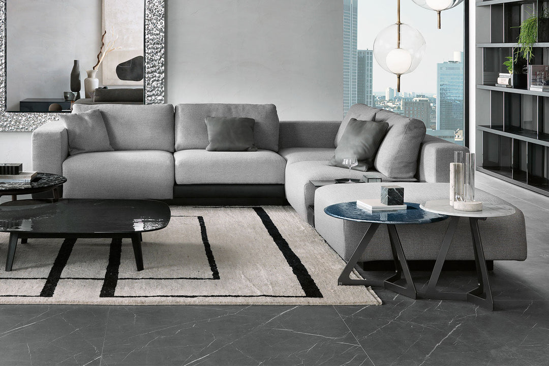 Carrara Sectional Sofa with Peninsula Sectionals Fiam Italia