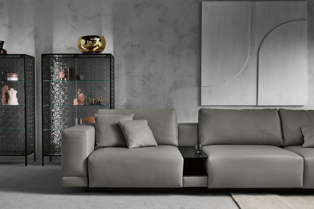 Carrara Sectional Sofa with Tray Sofas Fiam Italia