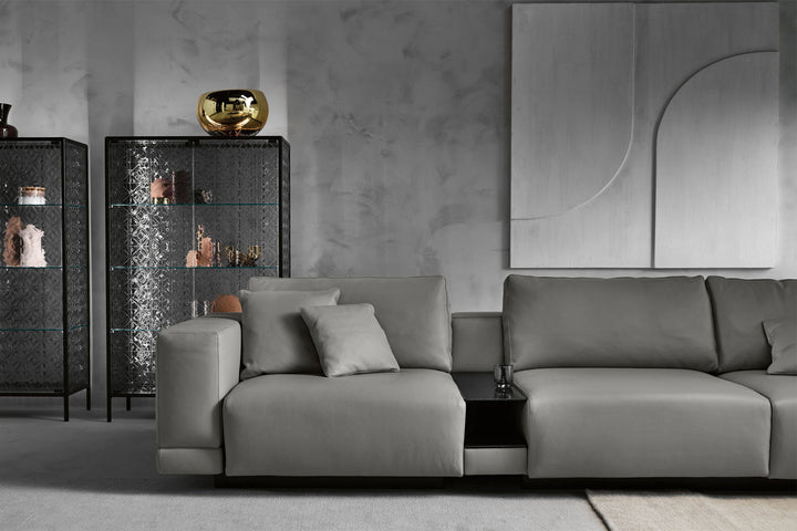 Carrara Sectional Sofa with Tray Sofas Fiam Italia