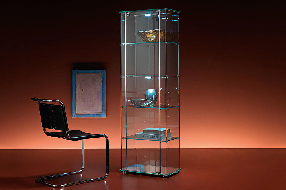 Milo Day Glass Curio Display Cabinets Fiam Italia