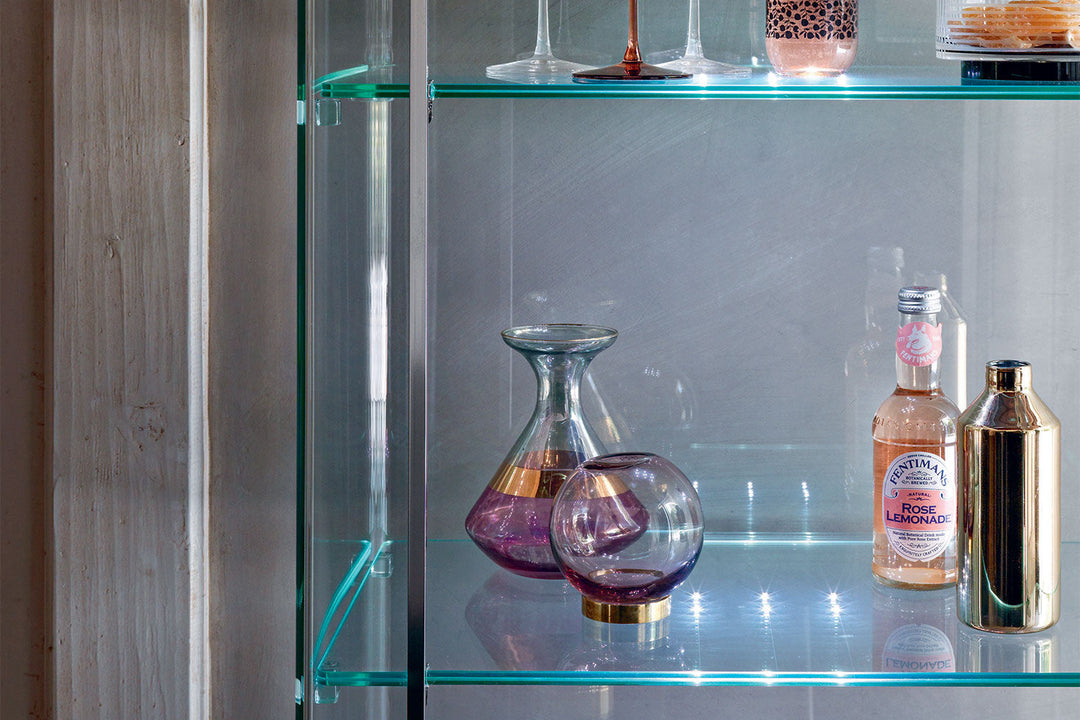 Milo Day Glass Curio Display Cabinets Fiam Italia