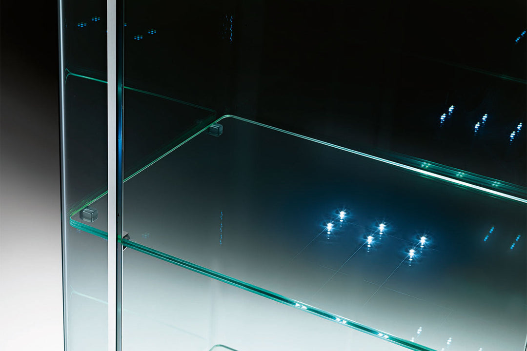 Milo Day Glass Curio Display Cabinets Fiam Italia