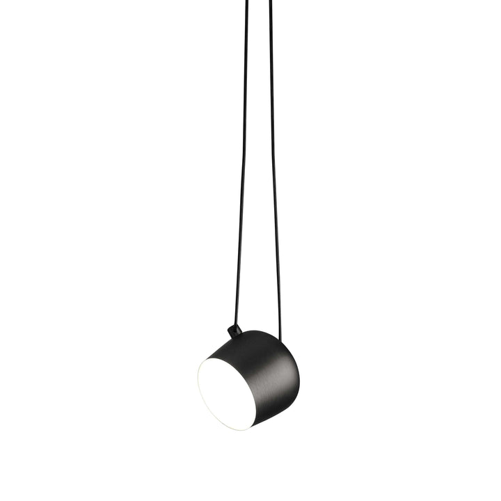 Aim Small Single Pendant Light Lighting FLOS FU009530 - Black / Offset Mounting