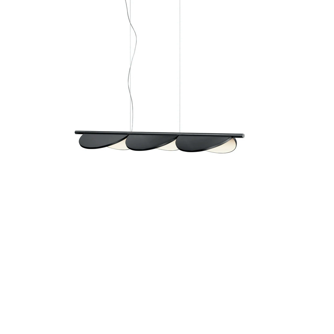 Almendra Linear Pendant Light FLOS Anthracite 3 Lights White Primer