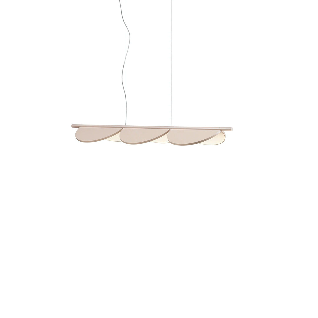 Almendra Linear Pendant Light FLOS Nude 3 Lights White Primer