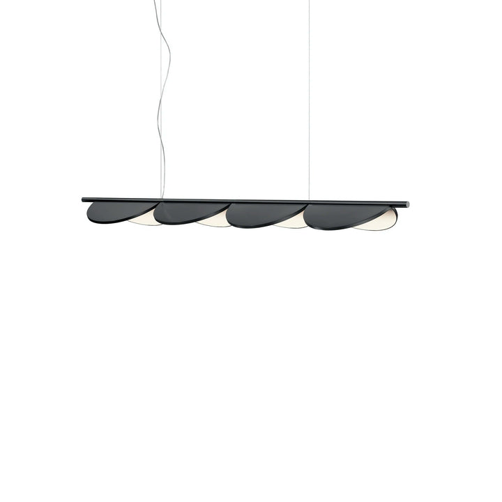 Almendra Linear Pendant Light FLOS Anthracite 4 Lights White Primer