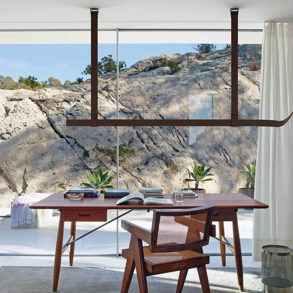 Belt Leather Wrapped Linear Pendant Light Lighting FLOS