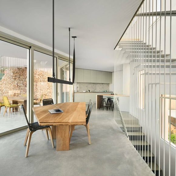 Belt Leather Wrapped Linear Pendant Light Lighting FLOS