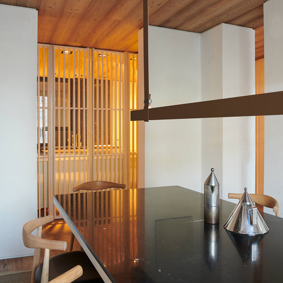 Belt Leather Wrapped Linear Pendant Light Lighting FLOS