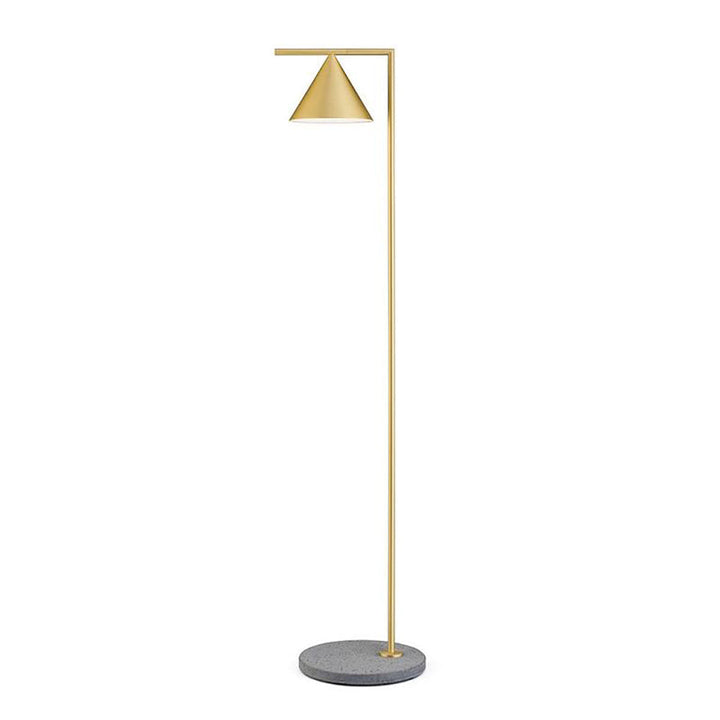Captain Flint Outdoor Floor Lamp Floor Lamps FLOS Brushed Brass / Grey Lava Base 2700K - Warm White